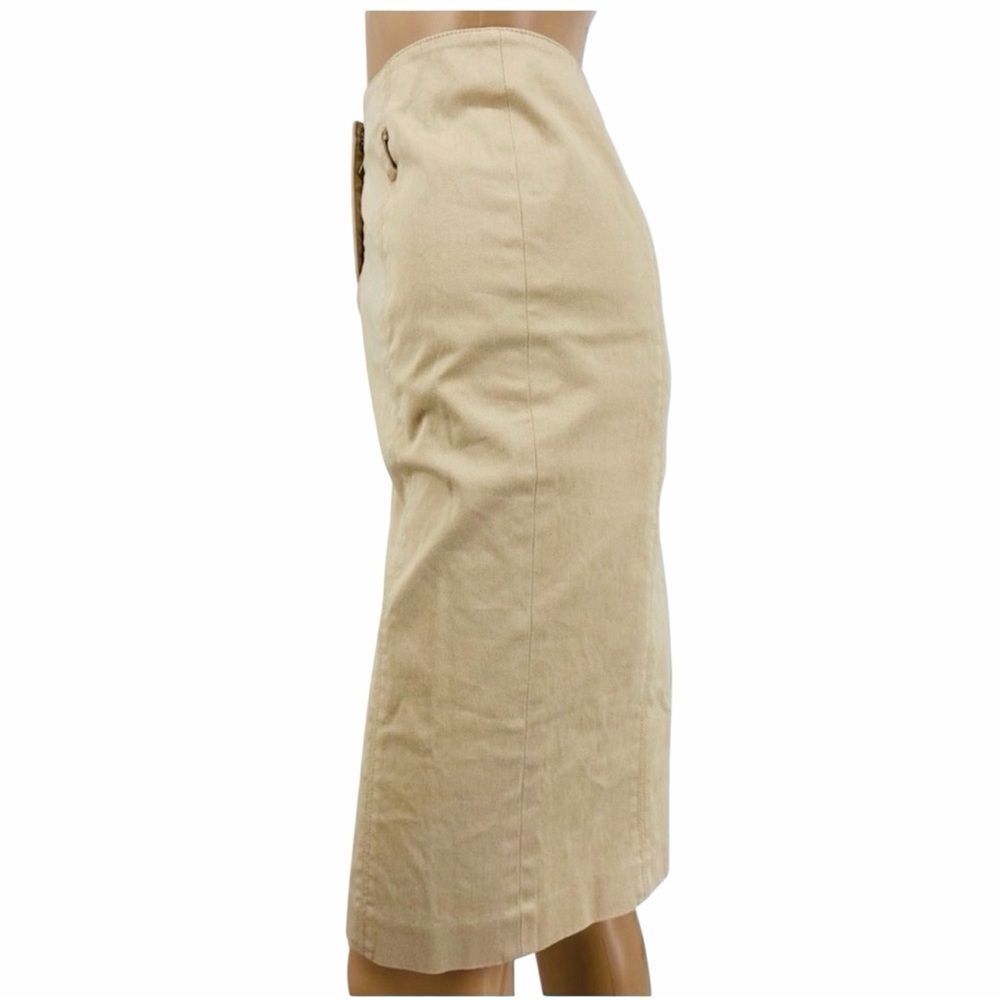 CITY DKNY Casual Beige Stretch Skirt Size 2 - Picture 5 of 10